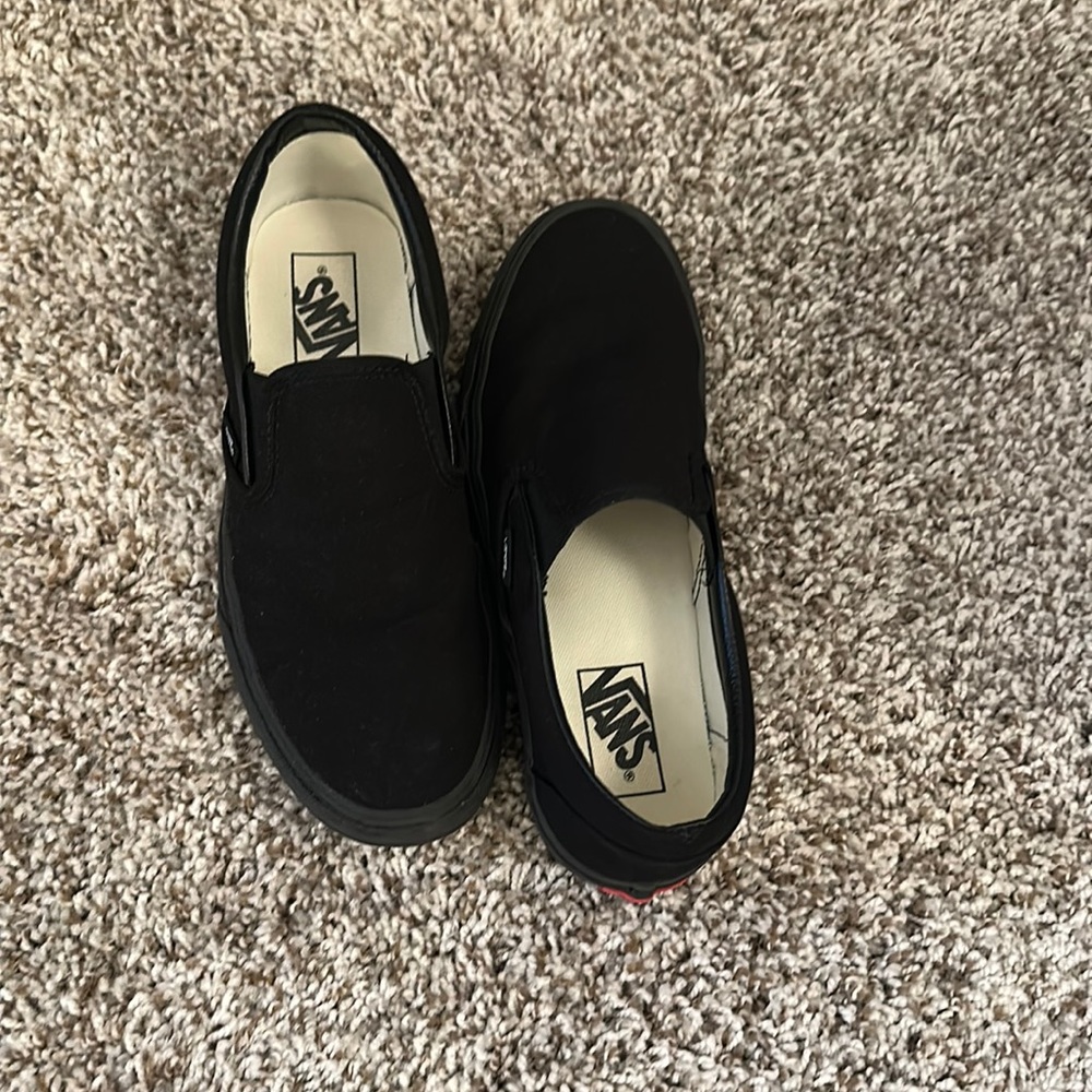 Black slip on Vans